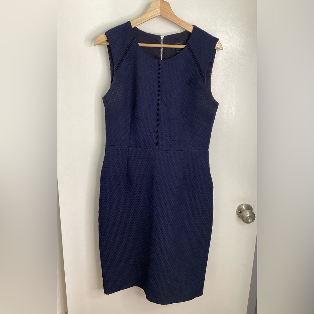 J. Crew Navy Textured Mini Dress 10